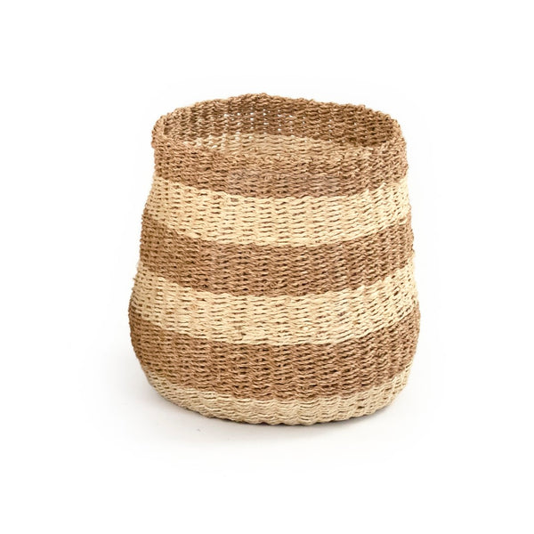 Woven Basket Medium Beige/ Brown ZENWS-B03 M Zentique