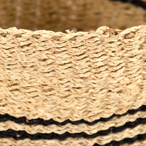 Zentique Woven Handwoven Seagrass Basket for Throw, Toy & Laundry Storage — Coastal-Boho Accent, Durable Craftsmanship W17.75 x H11.75 x D17.75 ZENWS-B12 L
