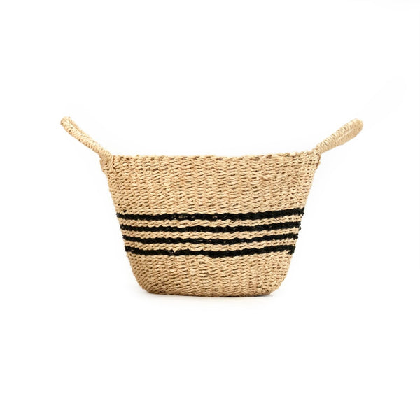 Woven Basket Medium Beige/ Dark Brown ZENWS-B12 M Zentique