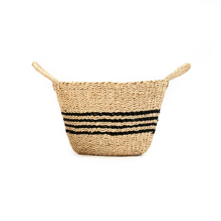 Zentique Woven Seagrass Basket Medium — Handwoven Palm Leaf Storage, Durable Decorative Planter Cover, 15"x10" ZENWS-B12 M