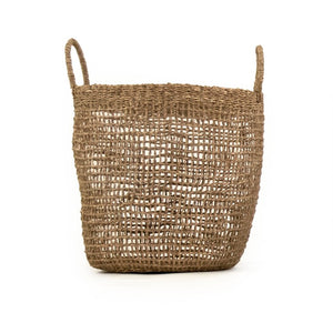 Zentique Woven Seagrass Basket Large – Handwoven Durable Storage (15” x 15”) for Blankets, Toys, Laundry, Décor ZENWS-B17 L
