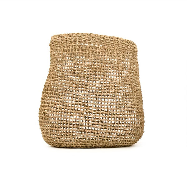 Zentique Woven Large Seagrass Basket for Blankets & Laundry — Handwoven Durable Storage with Neutral Warmth ZENWS-B21 L