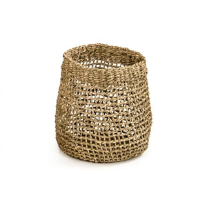 Zentique Woven Seagrass Basket for Home Organization — Handwoven Coastal Boho Accent, Durable Everyday Storage W10 x H10 x D10 ZENWS-B21 S