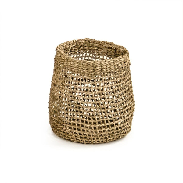 Zentique Woven Seagrass Basket for Home Organization — Handwoven Coastal Boho Accent, Durable Everyday Storage W10 x H10 x D10 ZENWS-B21 S