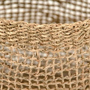 Zentique Woven Seagrass Basket for Home Organization — Handwoven Coastal Boho Accent, Durable Everyday Storage W10 x H10 x D10 ZENWS-B21 S
