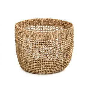 Zentique Woven Large Seagrass Basket — Handcrafted Storage Bin for Blankets, Toys, Laundry & Planter Cover ZENWS-B22 L