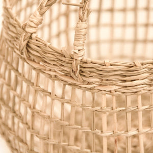 Zentique Woven Seagrass Basket for Home Storage and Decor — Handwoven Natural Texture for Throws & Toys W13 x H7.5 x D13 ZENWS-B24 M