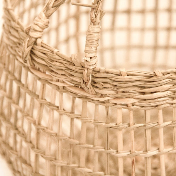 Zentique Woven Seagrass Basket for Home Storage and Decor — Handwoven Natural Texture for Throws & Toys W13 x H7.5 x D13 ZENWS-B24 M