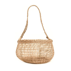 Zentique Woven Seagrass Basket Large — Handwoven Durable Storage Bin for Blankets, Toys, Laundry & Planter Cover ZENWS-B24 L
