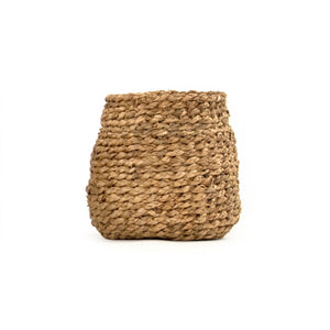 Zentique Woven Handwoven Water Hyacinth Basket — Compact Rustic Storage & Planter Cover for Boho Decor Enthusiasts W10 x H10 x D10 ZENWS-B26 S