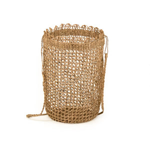 Zentique Woven Large Seagrass Basket 14x24in Handwoven Storage Bin for Throws, Laundry, Toys & Planter Decor ZENWS-B31 L