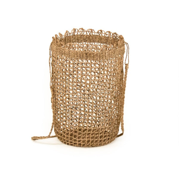 Zentique Woven Large Seagrass Basket 14x24in Handwoven Storage Bin for Throws, Laundry, Toys & Planter Decor ZENWS-B31 L