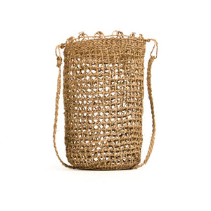 Zentique Woven Seagrass Basket for Home Storage and Decor — Handwoven Natural Texture for Throws & Toys W11 x H18 x D11 ZENWS-B31 M