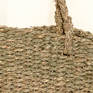 Zentique Woven Seagrass Handbag Set of 2 — Handcrafted Coastal Tote, Spacious Durable Beach & Market Bags (2) ZENWS-HB06