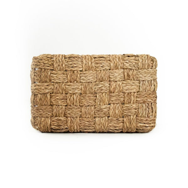 Zentique Woven Seagrass Pouf Ottoman — Handwoven Natural Footstool & Extra Seat, Coastal Textured Accent (15.75"x10") ZENWS-P01 S