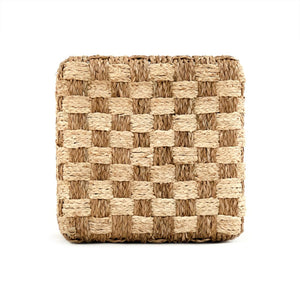 Woven Pouf Brown/ Beige ZENWS-P02 Zentique
