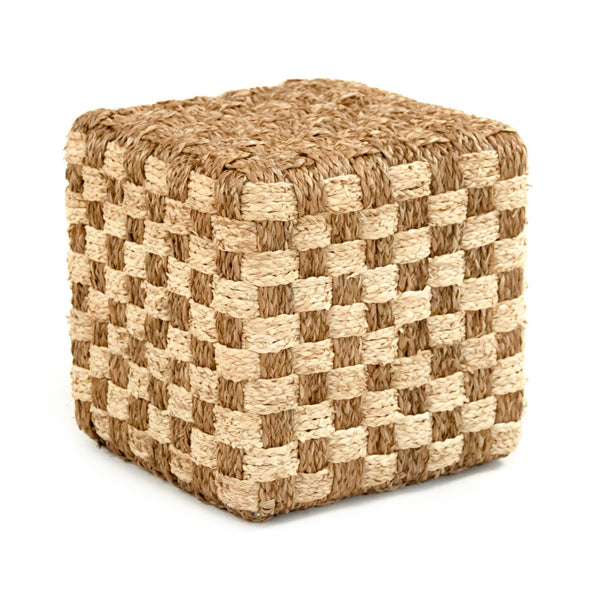 Woven Pouf Brown/ Beige ZENWS-P02 Zentique