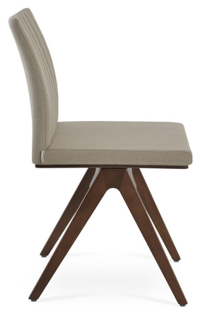 Soho Concept Zeyno Fino Wood Dining Chair - Stylish Camira Era Fabric, Durable 10-year Guarantee, Walnut Finish Walnut,Beige  Soho-concept-dining-chair-06569