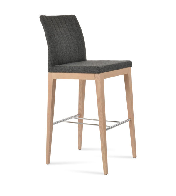 Soho Concept Zeyno Stylish Counter Barstools In Camira Blazer Wool With 10-year Guarantee & Custom Finishes Ash,Natural,Chrome,Dark Grey  Soho-concept-dining-chair-07344