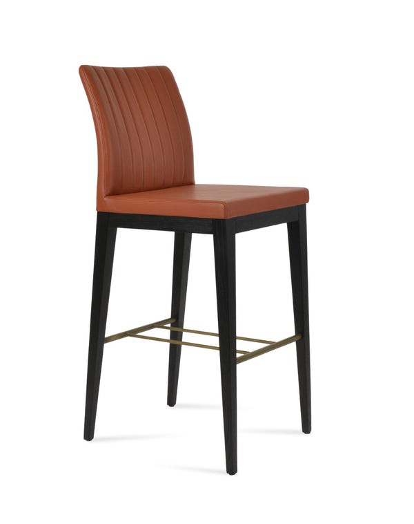 Soho Concept Zeyno Counter Wood Barstools & Counterstools - Stylish Leatherette, 2-year Guarantee, Versatile Finishes Ash,Black,Brass  Soho-concept-dining-chair-07343