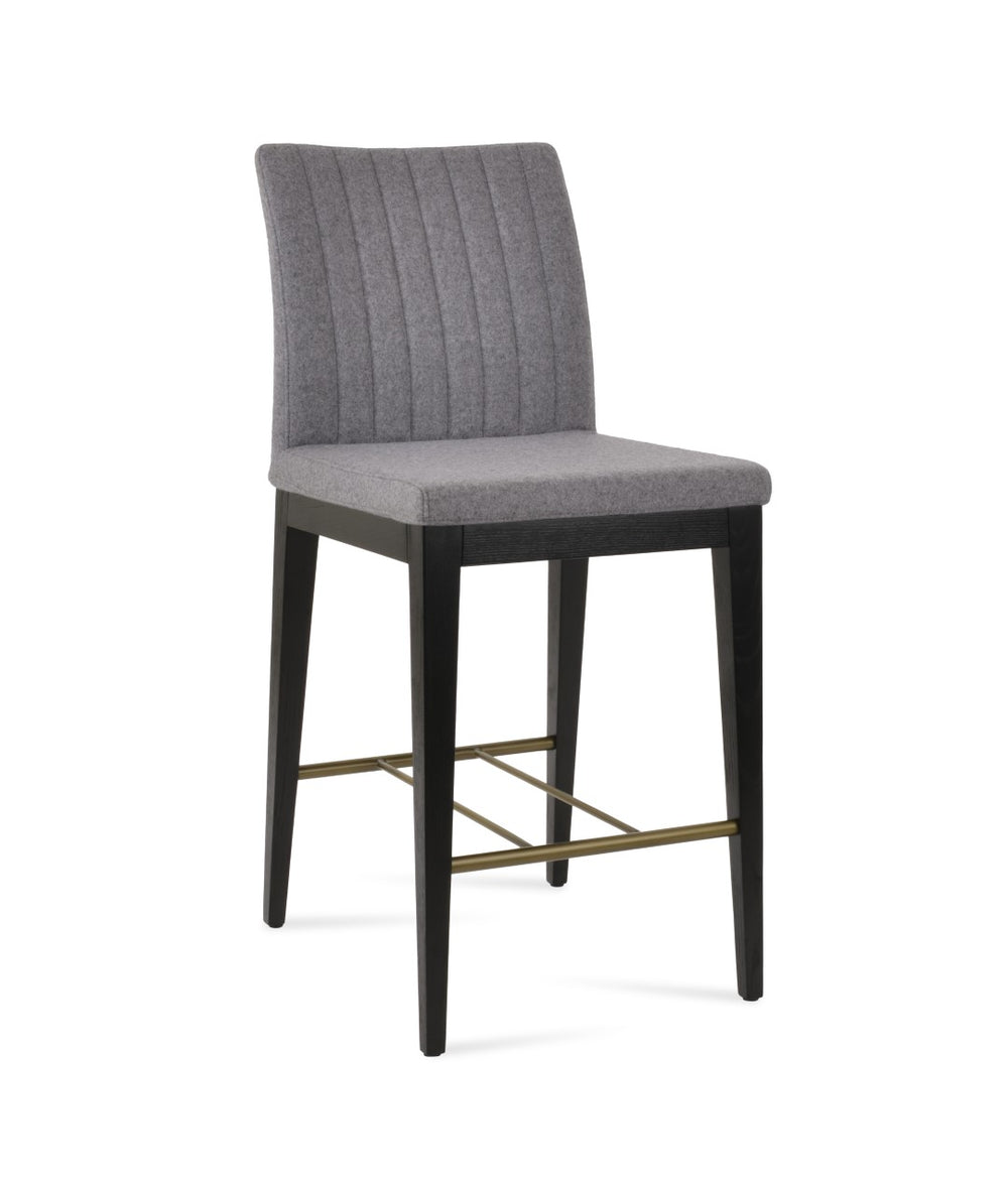Soho Concept Zeyno Stylish Counter Barstools In Camira Blazer Wool With 10-year Guarantee & Custom Finishes Ash,Natural,Chrome,Dark Grey  Soho-concept-dining-chair-07344