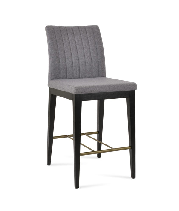 Soho Concept Zeyno Stylish Counter Barstools In Camira Blazer Wool With 10-year Guarantee & Custom Finishes Ash,Black,Brass,Grey  Soho-concept-dining-chair-07345