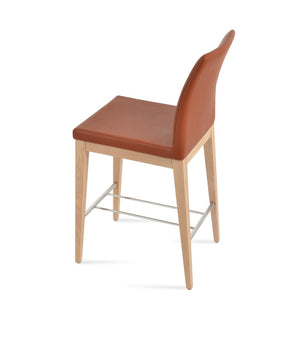 Soho Concept Zeyno Counter Wood Barstools & Counterstools - Stylish Leatherette, 2-year Guarantee, Versatile Finishes Ash,Natural,Chrome  Soho-concept-dining-chair-07348