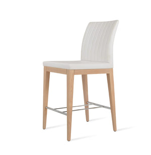 Soho Concept Zeyno Counter Wood Barstools & Counterstools - Stylish Leatherette, 2-year Guarantee, Versatile Finishes Ash,Natural,Chrome,White  Soho-concept-dining-chair-07347