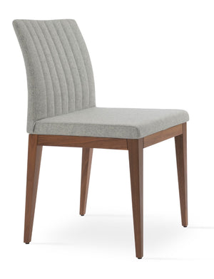 Soho Concept Zeyno Wood Dining Chair With Camira Blazer Wool Fabric – Elegant, Durable, 10-year Guarantee! Walnut,Silver  Soho-concept-dining-chair-06566
