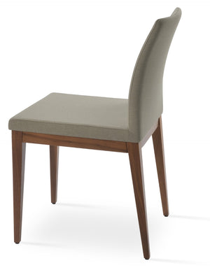 Soho Concept Zeyno Elegant Wood Dining Chair - Luxurious Upholstery In Boucle, Velvet, Nubuck, 10-year Warranty Walnut,Beige  Soho-concept-dining-chair-06565