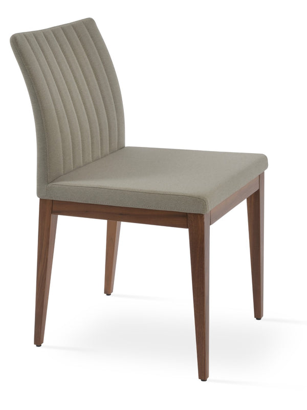 Soho Concept Zeyno Elegant Wood Dining Chair - Luxurious Upholstery In Boucle, Velvet, Nubuck, 10-year Warranty Walnut,Beige  Soho-concept-dining-chair-06565