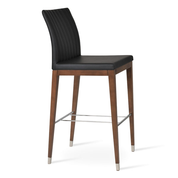 Soho Concept Zeyno Counter Wood Barstools & Counterstools - Stylish Leatherette, 2-year Guarantee, Versatile Finishes Walnut,Black  Soho-concept-dining-chair-07303
