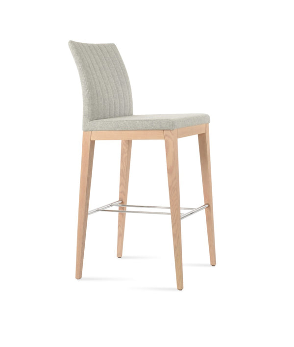 Soho Concept Zeyno Stylish Counter Barstools In Camira Blazer Wool With 10-year Guarantee & Custom Finishes Ash,White,Chrome,Silver  Soho-concept-dining-chair-07293