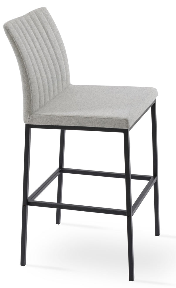 Soho Concept Zeyno Counter Chrome Barstools With Luxe Fabric Options & 10-year Warranty – Stylish & Durable! Black,Silver  Soho-concept-dining-chair-07296
