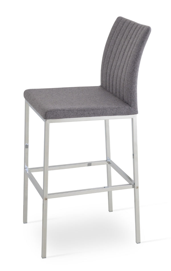 Soho Concept Zeyno Counter Chrome Barstools With Durable Camira Era Fabric - Stylish & Guaranteed Comfort! Chrome,Grey  Soho-concept-dining-chair-07298