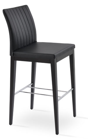 Soho Concept Zeyno Counter Wood Barstools & Counterstools - Stylish Leatherette, 2-year Guarantee, Versatile Finishes Black  Soho-concept-dining-chair-07290