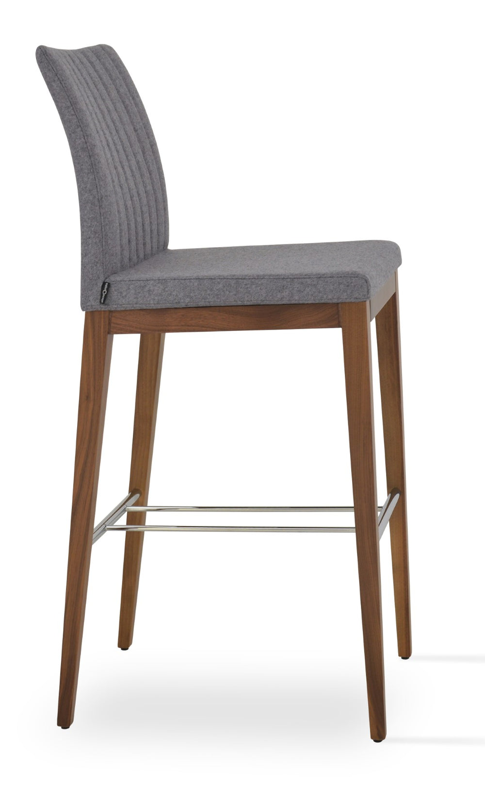 Soho Concept Zeyno Flat Chair Barstools In Grey - Premium Camira Blazer Wool Fabric With 10-year Warranty! Grey  Soho-concept-dining-chair-07306