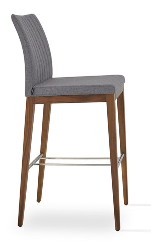 Soho Concept Zeyno Flat Chair Barstools In Grey - Premium Camira Blazer Wool Fabric With 10-year Warranty! Grey  Soho-concept-dining-chair-07306
