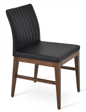 Soho Concept Zeyno Wood Dining Chair - Durable Leatherette Upholstery, Solid Wood Base, 2-year Guarantee, Limited Stock! Black,Walnut  Soho-concept-dining-chair-06405