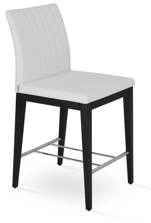 Soho Concept Zeyno Counter Wood Barstools & Counterstools - Stylish Leatherette, 2-year Guarantee, Versatile Finishes White  Soho-concept-dining-chair-07307