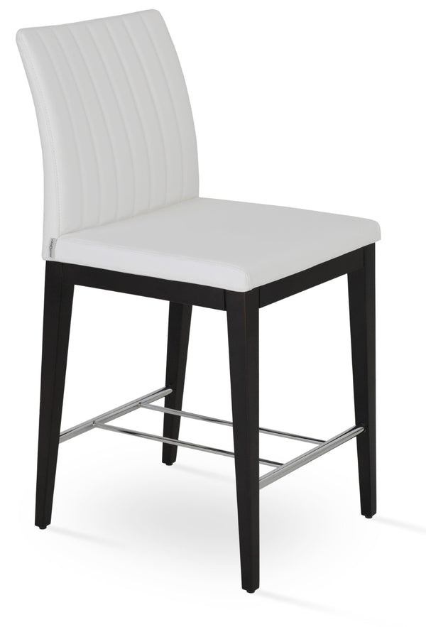 Soho Concept Zeyno Counter Wood Barstools & Counterstools - Stylish Leatherette, 2-year Guarantee, Versatile Finishes White  Soho-concept-dining-chair-07307