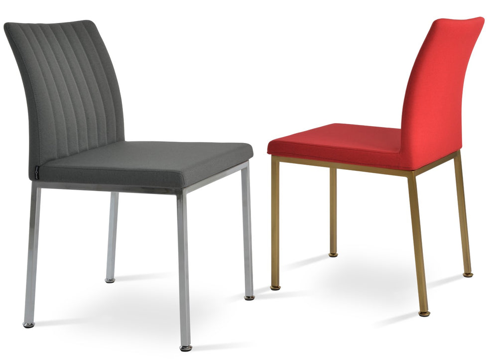 Soho Concept Zeyno Metal Dining Chair - Luxurious Boucle, Velvet & Nubuck Upholstery - 10-year Guarantee, Stylish Colors Chrome,Brass,Gold,Grey,Red  Soho-concept-dining-chair-06422