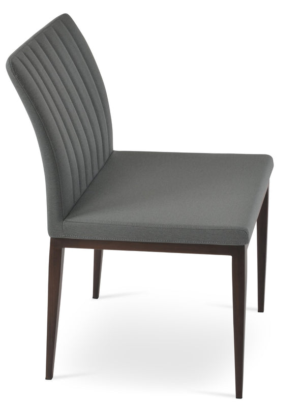 Soho Concept Zeyno Mw Dining Chair - Elegant Walnut Or Black Metal, Durable Camira Fabric, 10-year Guarantee, 400 Lbs Walnut,Grey  Soho-concept-dining-chair-06427