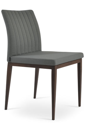 Soho Concept Zeyno Mw Dining Chair - Elegant Walnut Or Black Metal, Durable Camira Fabric, 10-year Guarantee, 400 Lbs Walnut,Grey  Soho-concept-dining-chair-06427