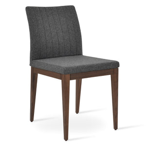 Soho Concept Zeyno Wood Dining Chair With Camira Blazer Wool Fabric – Elegant, Durable, 10-year Guarantee! Dark Grey  Soho-concept-dining-chair-06435