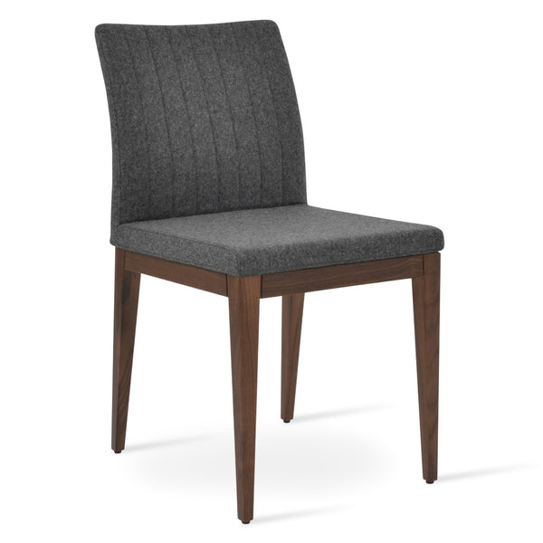 Soho Concept Zeyno Wood Dining Chair With Camira Blazer Wool Fabric – Elegant, Durable, 10-year Guarantee! Dark Grey  Soho-concept-dining-chair-06435