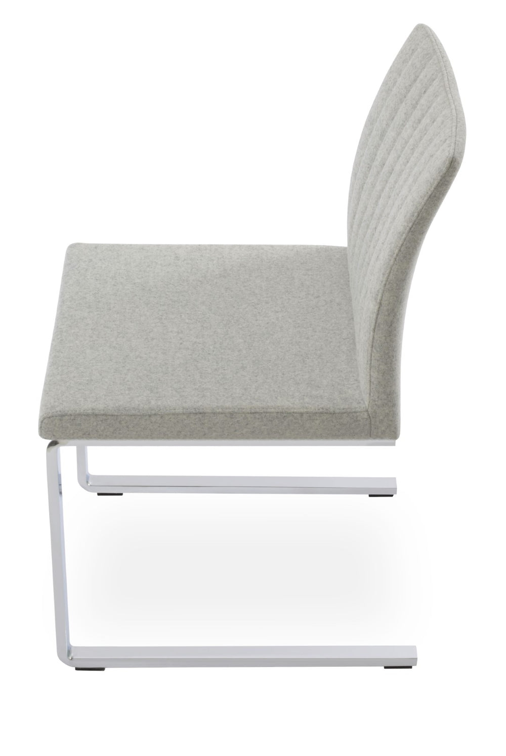 Soho Concept Zeyno Flat Chair - Stylish Dark Grey Dining Chair With Chrome Base & 10-year Guarantee For Comfort Chrome,Silver  Soho-concept-dining-chair-06459