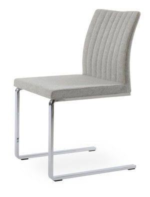 Soho Concept Zeyno Flat Chair - Stylish Dark Grey Dining Chair With Chrome Base & 10-year Guarantee For Comfort Chrome,Silver  Soho-concept-dining-chair-06459