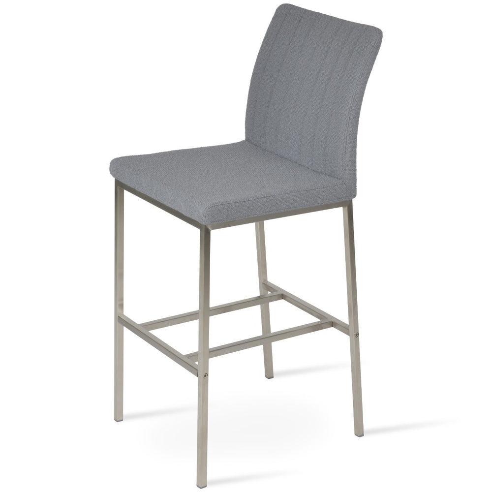Soho Concept Zeyno Metal Barstools & Counterstools In Genuine Leather - Stylish Grey, 10-year Guarantee, Durable Design Black,Grey  Soho-concept-dining-chair-07323