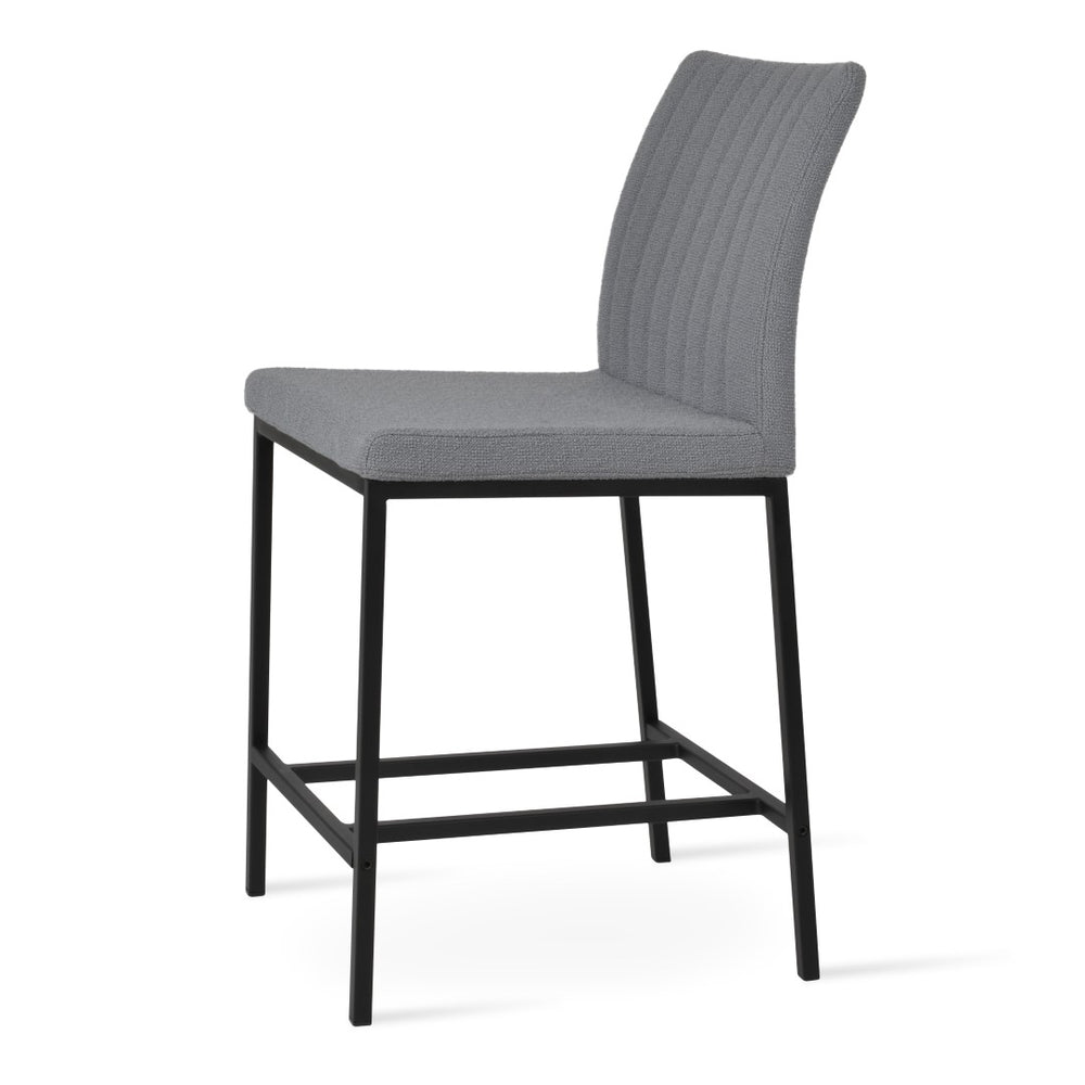 Soho Concept Zeyno Metal Barstools & Counterstools In Genuine Leather - Stylish Grey, 10-year Guarantee, Durable Design Black,Grey  Soho-concept-dining-chair-07323